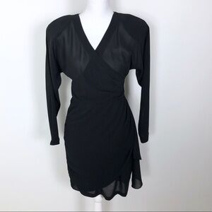 Sue Wong Atelier Long Sleeve Draped Dress